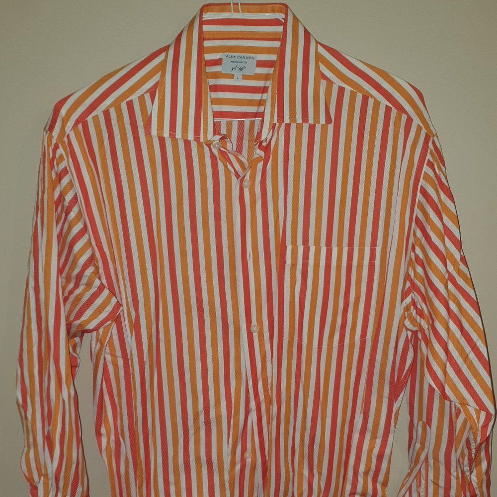 ALEX CANNON | Alex Cannon Men's Orange Stripe Shirt